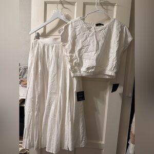 Lulu's White Maxi Dress Set